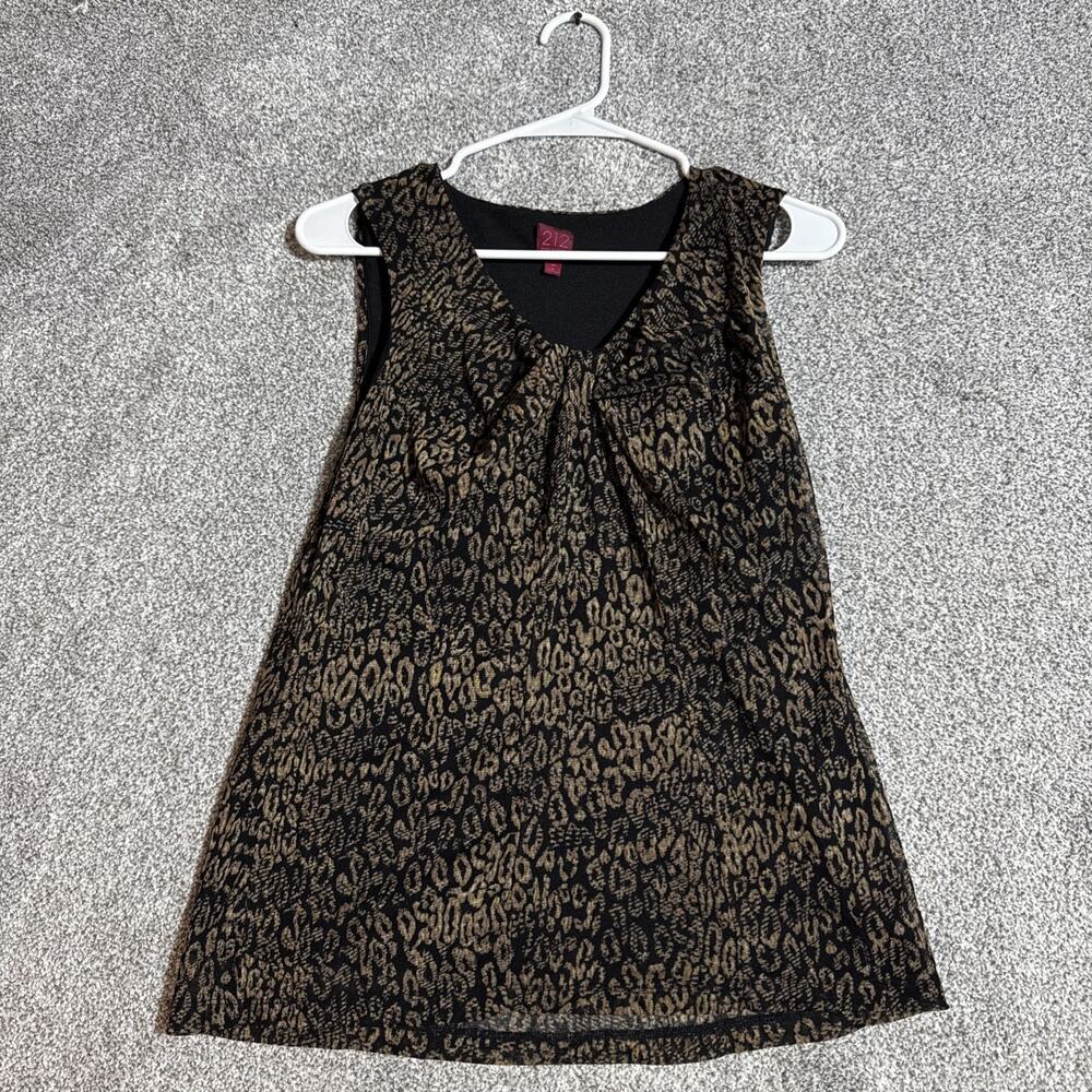 212 Collection Top Womens Medium Leopard Print Office Evening Wear Mob Wife